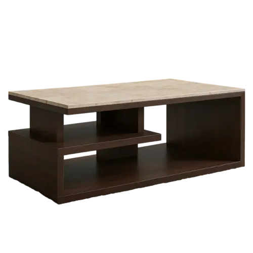 PCT-02 Center Table – MA Dark with Italian Marble Top