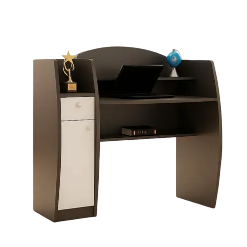 ST-07 Study Table – Grey & White Finish