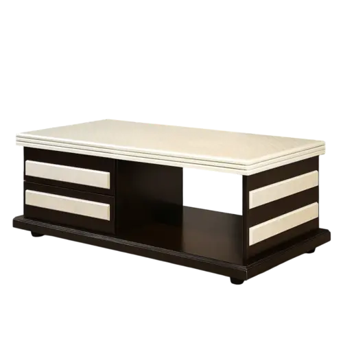 MARK (4824) – Elegant Center Table with 2 Drawers