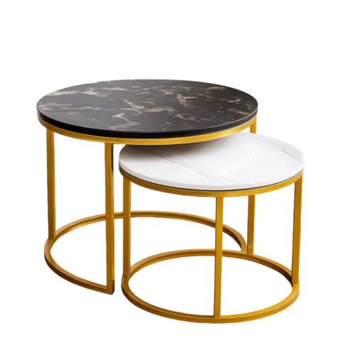 NESTING 2 IN 1 – ROUND (31 & 24) – Set of 2 Round Center Tables