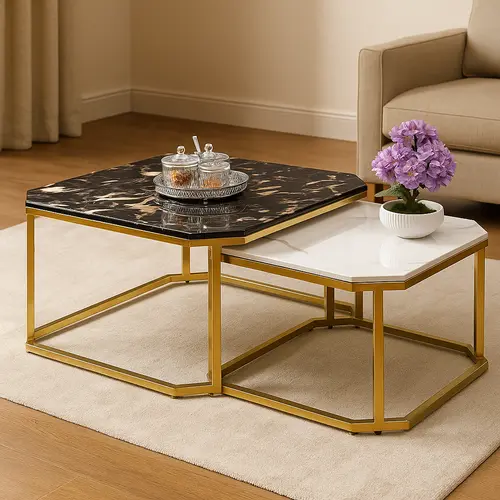 NESTING 2 IN 1 – SQUARE (31 & 24) – Set of 2 Center Tables